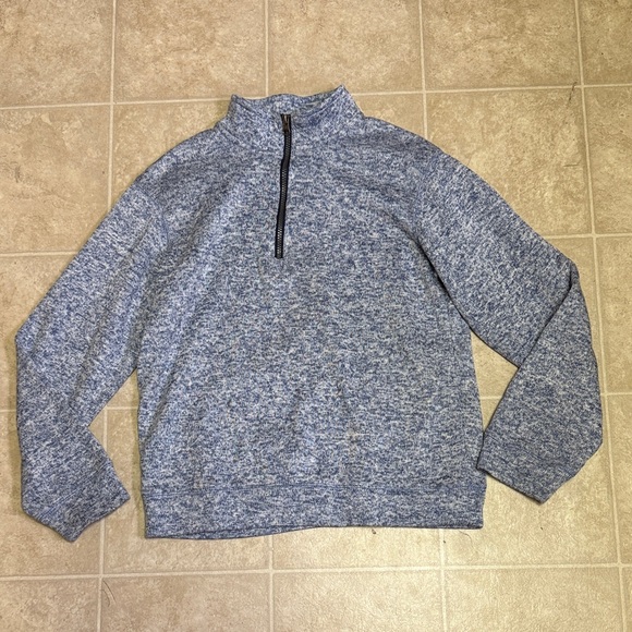 Crown & Ivy Heathered Blue Zip-Up pullover women’s size XL - Picture 1 of 3